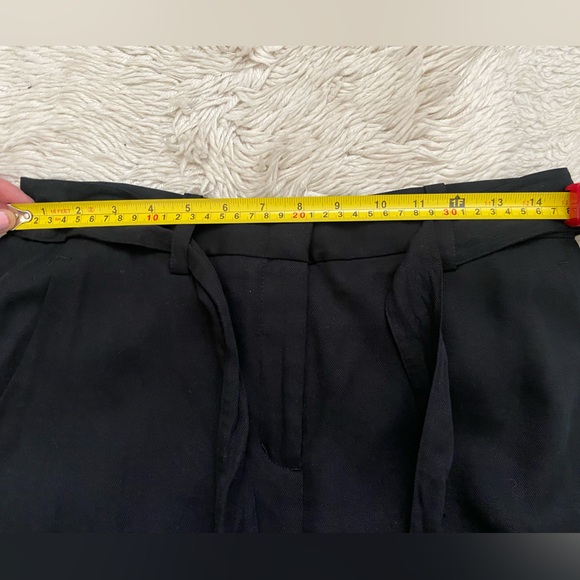 BCBG black Lyocell Wide Leg black High Rise paperbag trouser dress pants - Picture 8 of 8